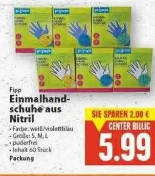 E-Center Fipp Einmalhandschuhe Aus Nitril Angebot