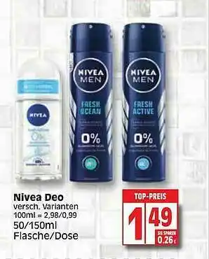 Edeka Nivea Deo Angebot