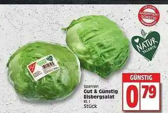 Edeka Spanien Gut & Günstig Eisbergsalat Angebot