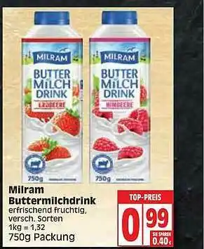 Edeka Milram Buttermilchdrink Angebot