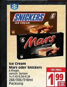 Edeka Ice Cream Mars Oder Snickers Angebot