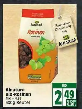 Edeka Alnatura Bio-rosinen Angebot