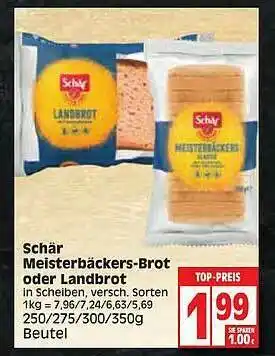 Edeka Schär Meisterbäckers-brot Oder Landbrot Angebot