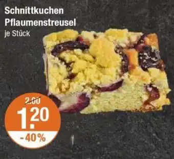 V Markt Schnittkuchen Pflaumenstreusel Angebot