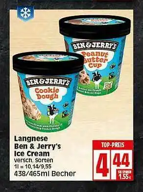 Elli Markt Langnese Ben & Jerry's Ice Cream Angebot