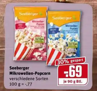 REWE Kaufpark Seeberger Mikrowellen-popcorn Angebot