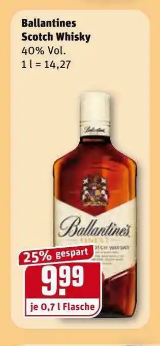 REWE Kaufpark Ballantines Scotch Whisky Angebot