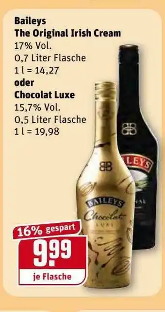 REWE Kaufpark Baileys The Original Irish Cream Doer Chocolate Luxe Angebot