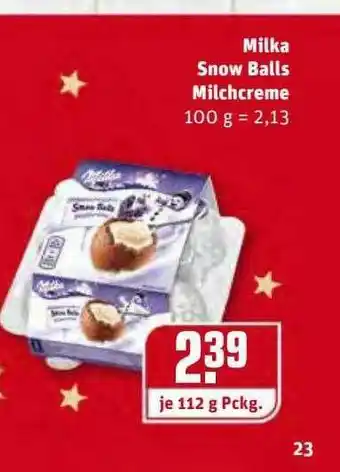 REWE Kaufpark Milka Snow Balls Milchcreme Angebot