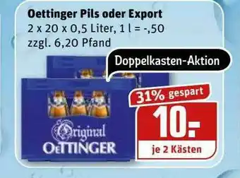 REWE Kaufpark Oettinger Pils Oder Export Angebot