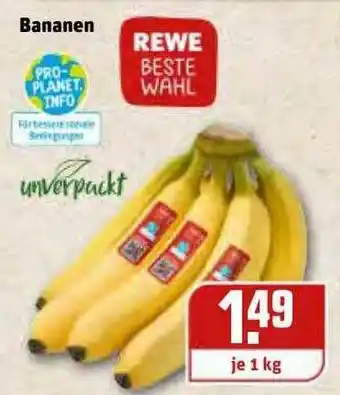 REWE Kaufpark Unverpackt Bananen Angebot