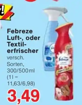 Jawoll Febreze Luft-, oder Textilerfrischer Angebot