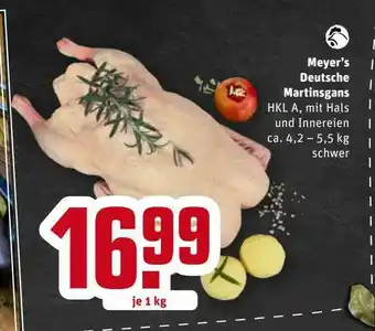 REWE Kaufpark Meyer's Deutsche Martinsgans Angebot