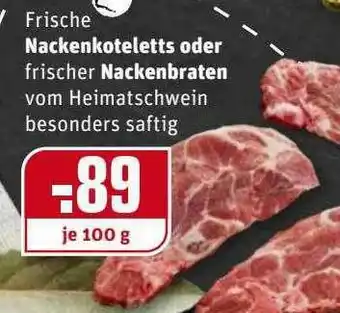 REWE Kaufpark Frische Nackenkotellets Oder Frischer Nackenbraten Angebot