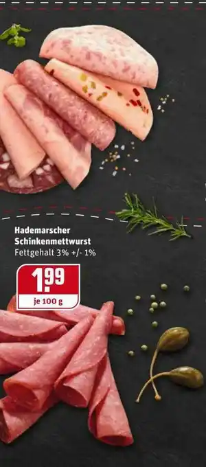 REWE Kaufpark Hademarscher Schinkenmettwurst Angebot