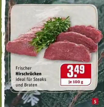 REWE Kaufpark Frischer Hirschrücken Angebot