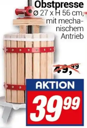 CENTERSHOP Obstpresse Angebot