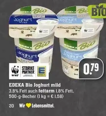 Edeka Edeka Bio Joghurt Mild Fettarm Angebot