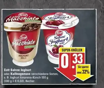 Edeka Zott Sahne Joghurt Oder Kaffeegenuss Angebot