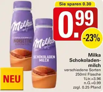 WEZ Milka Schokoladenmilch Angebot
