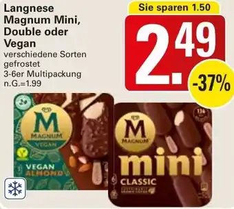 WEZ Langnese Magnum Mini, Double oder Vegan Angebot