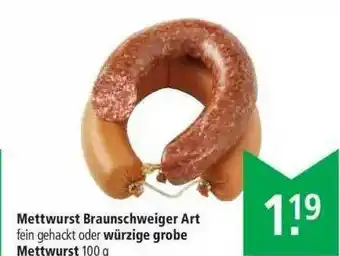 Marktkauf Mettwurst Braunschweiger Art Oder Würzige Grobe Angebot