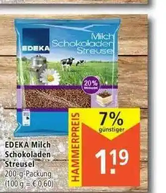 Marktkauf Edeka Milch Schokoladen Streusel Angebot