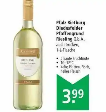 Marktkauf Pfalz Rietburg Diedesfelder Pfaffengrund Riesling Angebot