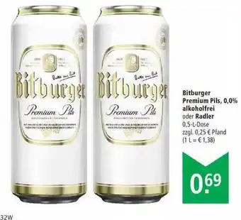 Marktkauf Bitburger Premium Pils, 0.0% Alkoholfrei Oder Radler Angebot