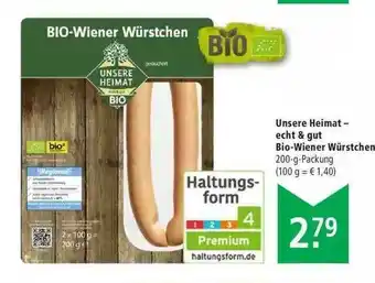 Marktkauf Unsere Heimat Bio-wiener Würstchen Angebot