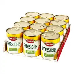 Netto Marken-Discount Beste Ernte Pfirsiche leicht gezuckert 480 g Abtropfgewicht, 12er Pack Angebot