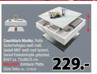 Zurbrüggen Couchtisch mariko Angebot