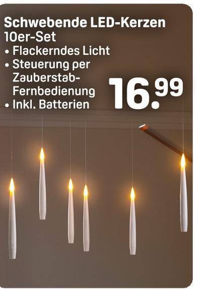 Schwebende led-kerzen 10er-set Angebot bei Rossmann