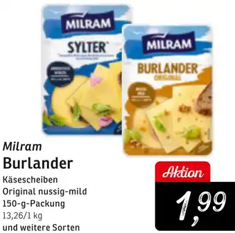 KONSUM Milram Burlander Angebot