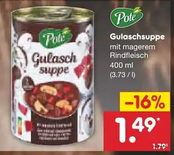 Netto Marken-Discount Pote Gulaschsuppe Angebot