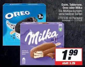 L. STROETMANN GROSSMARKT Daim, Toblerone, Oreo oder Milka Eis-Multipackungen Angebot