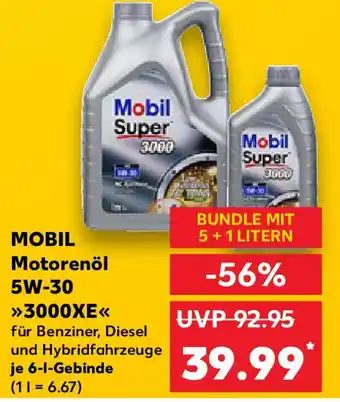Kaufland MOBIL Motorenöl 5W-30 3000XE Angebot