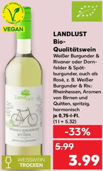 Kaufland LANDLUST Bio-Qualitätswein Angebot