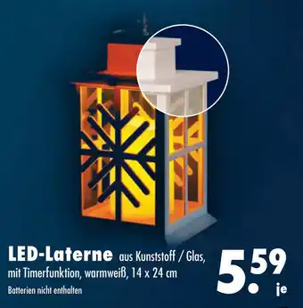 Mäc Geiz LED-Laterne aus Kunststoff/Glas Angebot