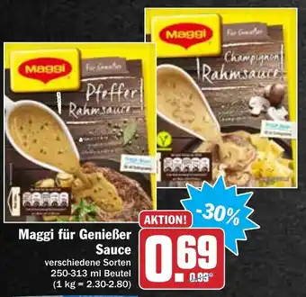 Hit Maggi Für Genießer Sauce 250-313ml Beutel Angebot