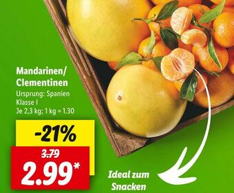 Lidl Mandarinen/ clementinen Angebot