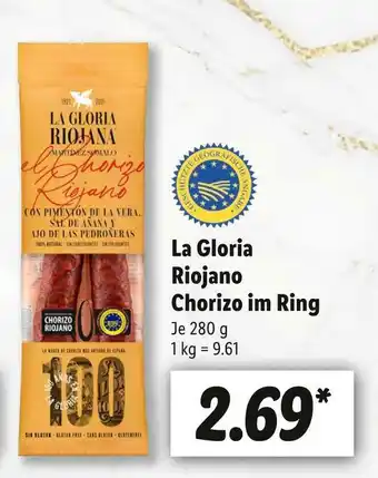 Lidl La gloria riojano chorizo im ring Angebot