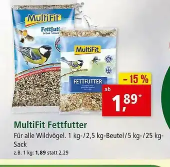 Fressnapf Multifit Fettfutter Angebot