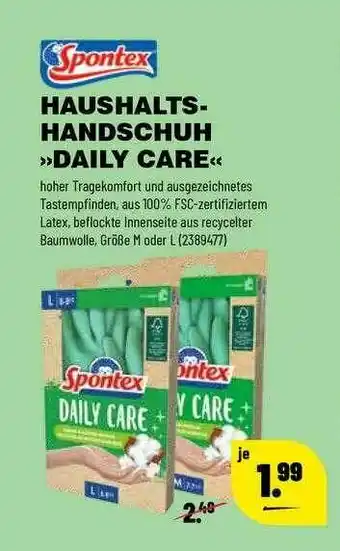 Leitermann Baumarkt Spontex Haushalts-handschuh >daily Care Angebot