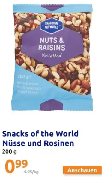 Action Snacks of the World Nüsse und Rosinen Angebot