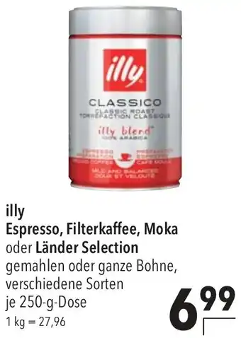 CITTI Markt illy Espresso, Filterkaffee, Moka oder Länder Selection Angebot