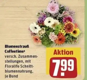 REWE Blumenstrauß Coffeetime Angebot