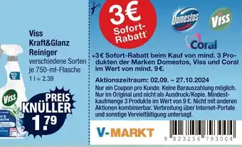 V Markt Viss kraft&glanz reiniger Angebot
