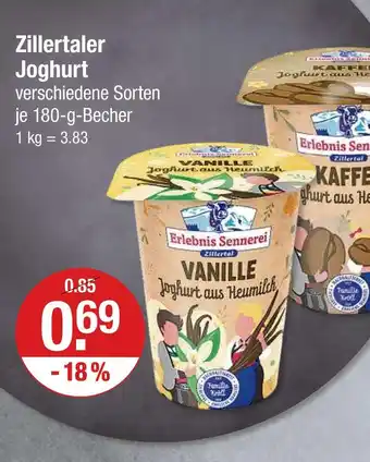 V Markt Zillertaler joghurt Angebot