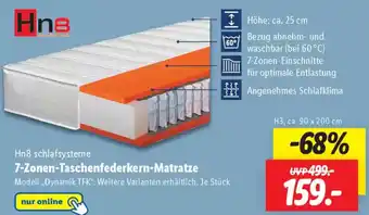 Lidl Hn8 schlafsysteme 7-Zonen-Taschenfederkern-Matratze Angebot